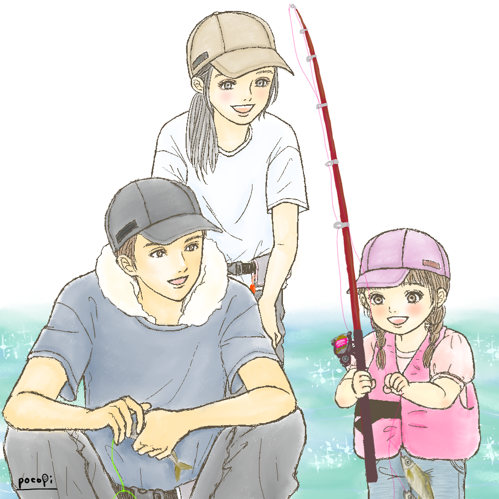 夫婦で釣り サビキ釣り以外の釣りは 初心者夫婦がオススメする釣り方4選 Pocopiのイラスト 釣り生活